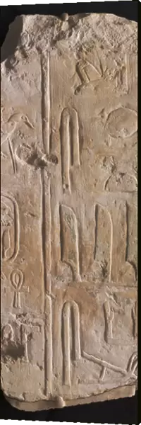 Inscribed Relief, from Saqqara, c. 2311-2281 BC (painted limestone)