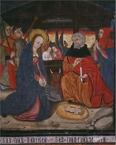 Nativity, panel from the Church San Andres of Tortura, late 15th century-early 16th