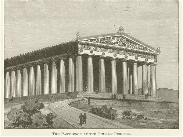 The Parthenon at the Time of Pericles (engraving)