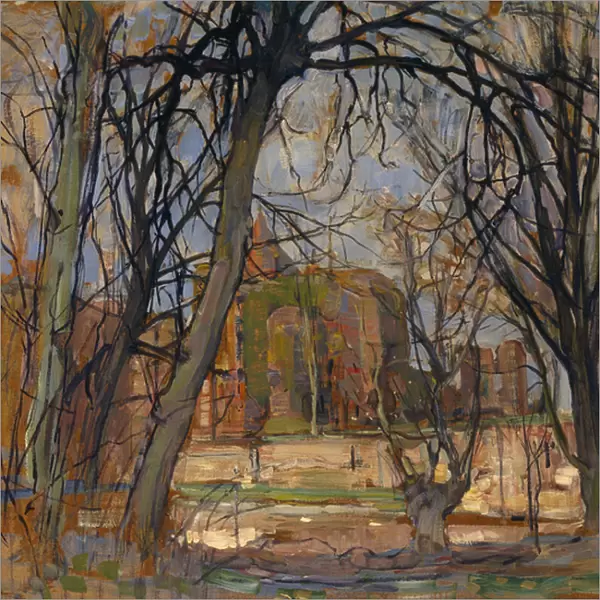 Spring Sun (Lentezon): Castle Ruin: Brederode, c. 1909-10 (oil on masonite)