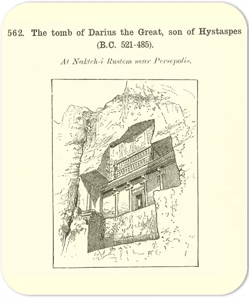 The tomb of Darius the Great, son of Hystaspes, BC 521-485 (engraving)