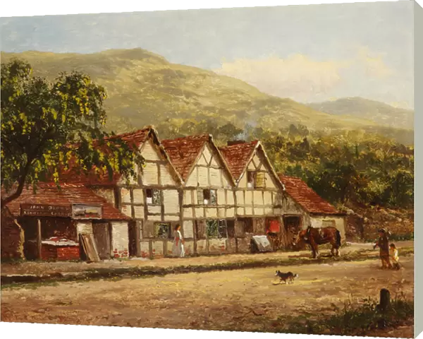 The Old Blacksmiths Shop, Great Malvern, 1871 (oil on canvas)