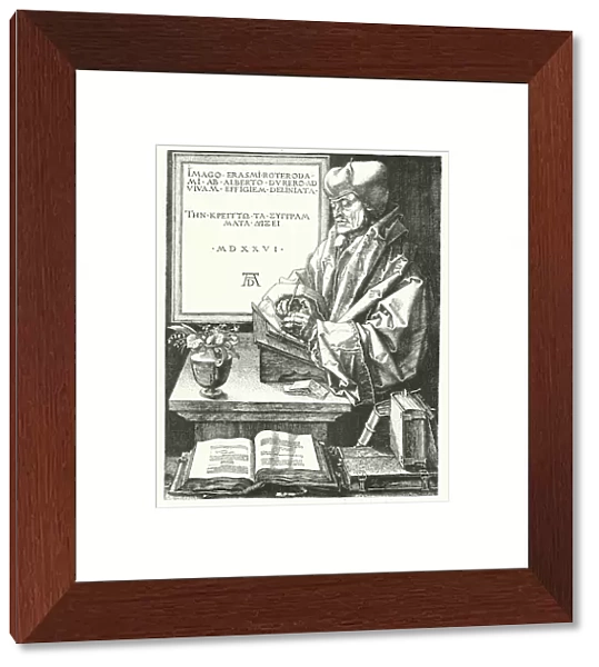 Erasmus of Rotterdam, Dutch Catholic reformer and humanist (engraving)