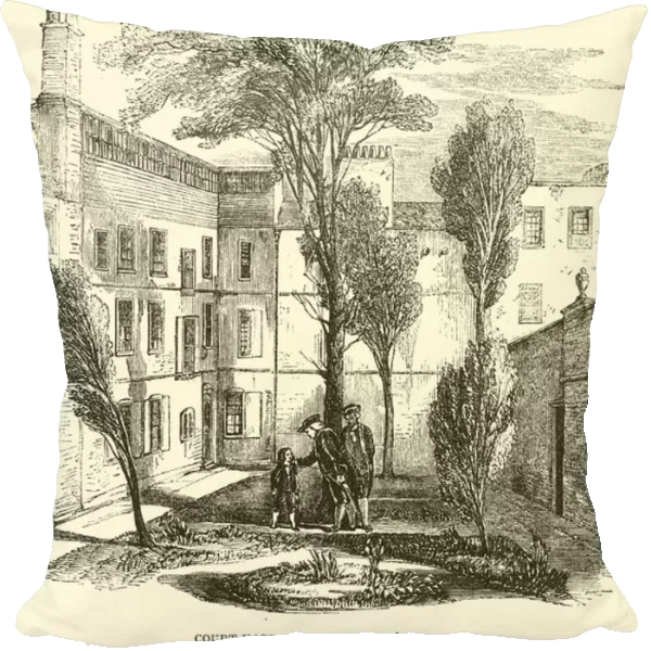 Court-Yard of Mr Strahans House (engraving)
