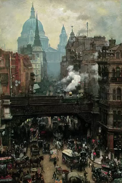 St. Paul's and Ludgate Hill, c. 1887 (oil on canvas)