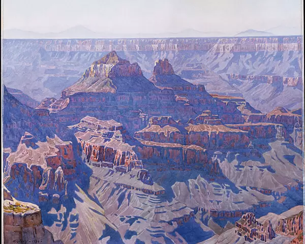 Grand Canyon, 1924 (w  /  c & pencil on paper laid down on board)