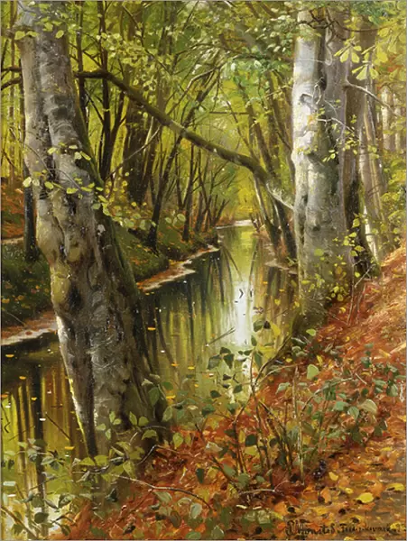A Wooded River Landscape, 1893 (oil on canvas)