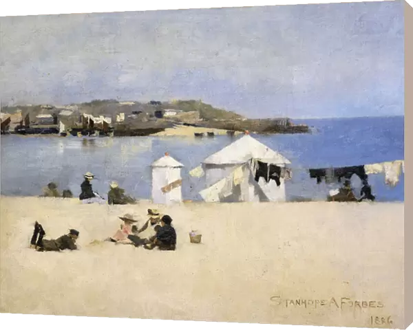 Children on the Beach, St. Ives, 1886 (oil on canvas)