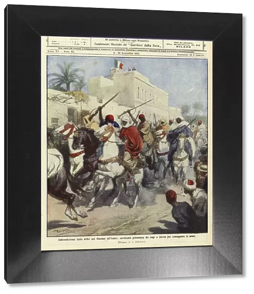 Submission of the tribe of Mansur to Italy (colour litho)