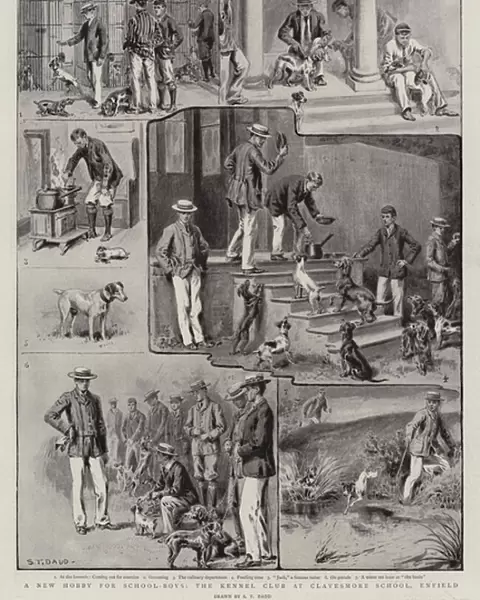 A New Hobby for School-Boys, the Kennel Club at Clayesmore School, Enfield (litho)