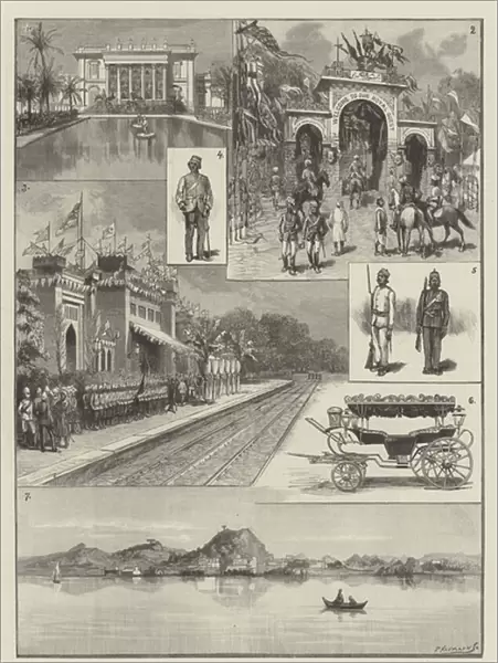 Prince Albert Victor in India, the Visit to Hyderabad (engraving)