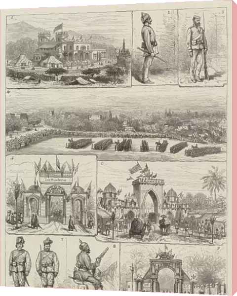 Visit of the Duke and Duchess of Connaught to Hyderabad, in India (engraving)