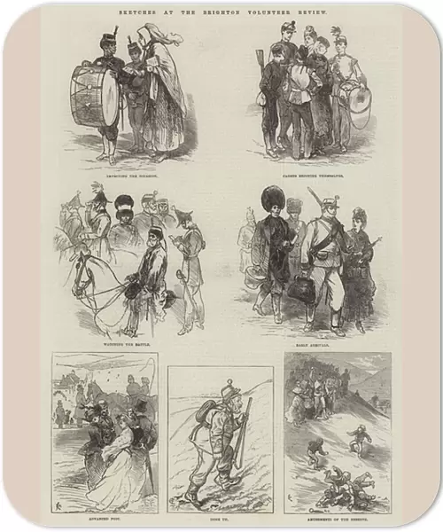 Sketches at the Brighton Volunteer Review (engraving)