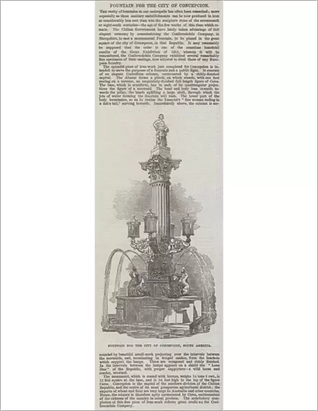 Fountain for the City of Concepcion (engraving)