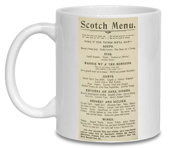 Scotch Menu (litho)