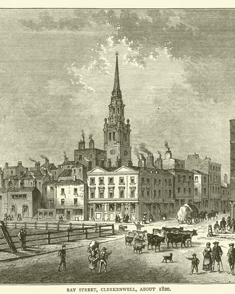 Ray Street, Clerkenwell, about 1820 (engraving)
