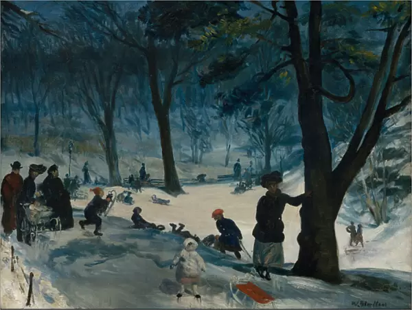 Central Park, Winter, c. 1905 (oil on canvas)