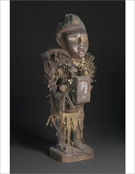 Power Figure (Nkisi Nkondi), early-mid-19th century (wood, metal, glass, fabric, fibre