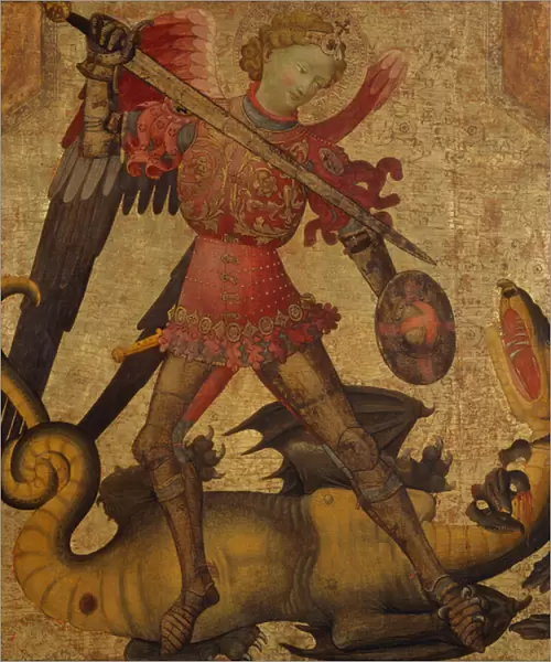 Saint Michael and the Dragon, c. 1405 (tempera on wood, gold ground)