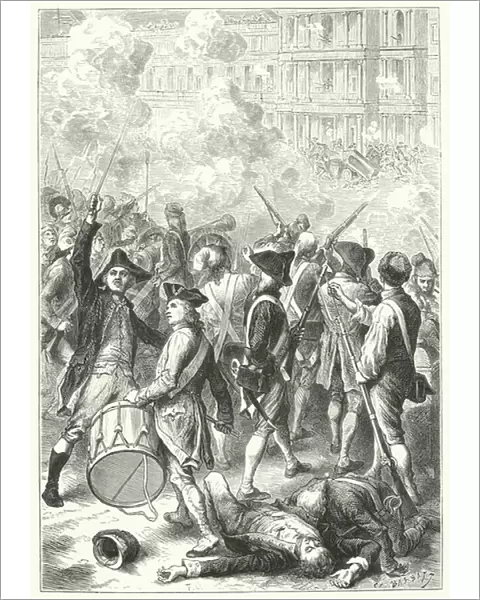 Storming of the Tuileries Palace by the sans-culottes, 1792 (engraving)