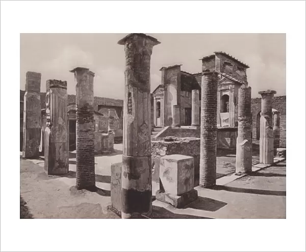 Tempio D Iside, Temple of Isis (b  /  w photo)