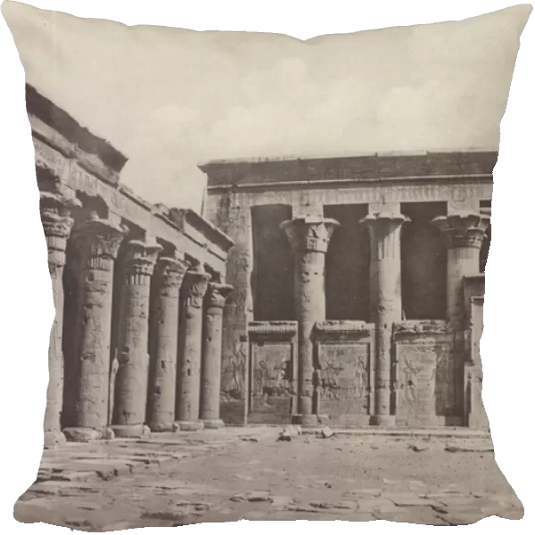 Edfou, Vestibule of the Temple of Horus (b  /  w photo)