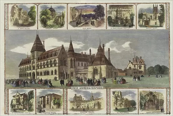 Views of Oxford (coloured engraving)