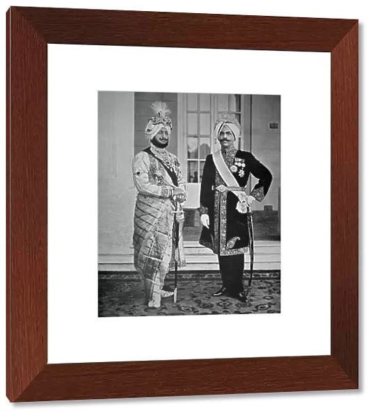 Two Sikh Princes of the Punjab, 20th July 1918 (b  /  w photo)