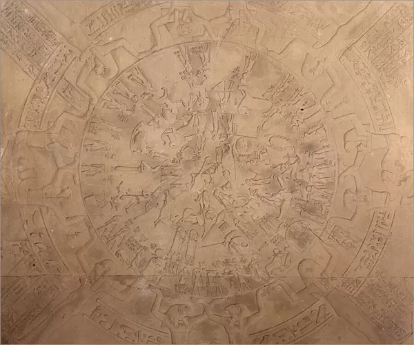 Astrological planisphere of the zodiac of Denderah, from the ceiling of the chapel at