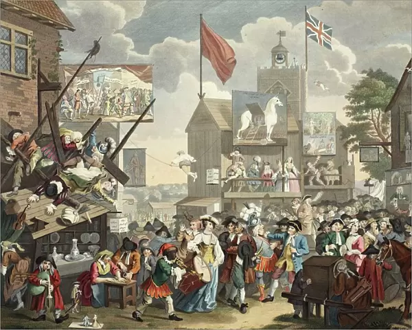 Southwark Fair, 1733, illustration from Hogarth Restored