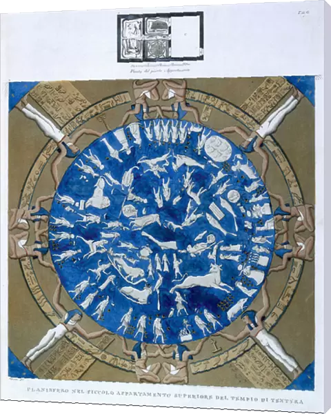 Astrological planisphere of the zodiac of Dendarah, from the ceiling of the chapel at