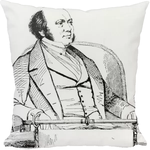 Sir William Rowan Hamilton (1805-65) (engraving) (b  /  w photo)