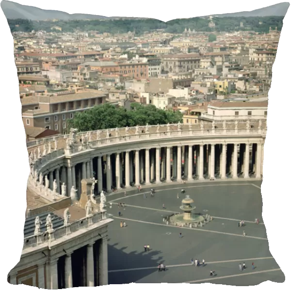 View of the piazza, designed by Gian Lorenzo Bernini (1598-1680) 1656-67 (photo)