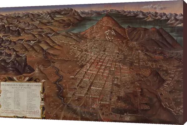 Description of Cerro Rico and the Imperial Municipality of Potosi, 1758 (oil on canvas)