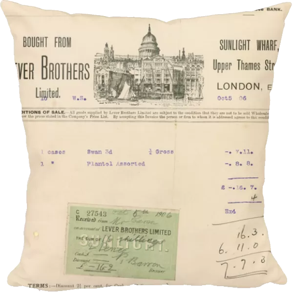 Receipt for Lever Brothers Limited (engraving)