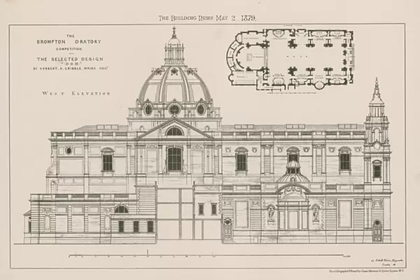 The Brompton Oratory competition (engraving)