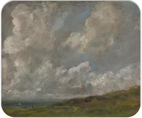 Study of Clouds over a Landscape, c. 1821-22 (oil on laminate cardboard