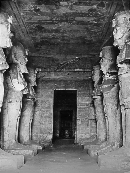 The Interior of the Temple of Rameses II, c. 1904-05 (b  /  w photo)