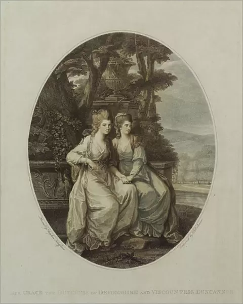 Her Grace the Dutchess of Devonshire and Viscountess Duncannon, engravedby W