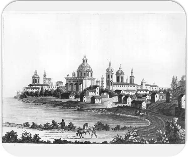 Buenos Aires, Argentina, c. 1820 (litho) (b  /  w photo)
