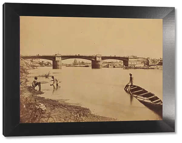 The Iron Bridge, Lucknow, 1858 (b  /  w photo)