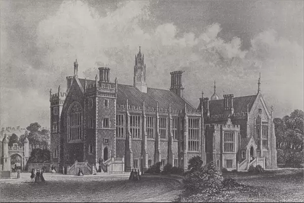 View of the New Hall and Library, Lincolns Inn (litho)
