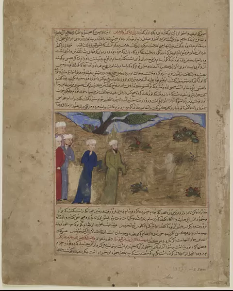 Jesus and Sam, from a Majma al-tawarikh, c. 1425 (opaque watercolor