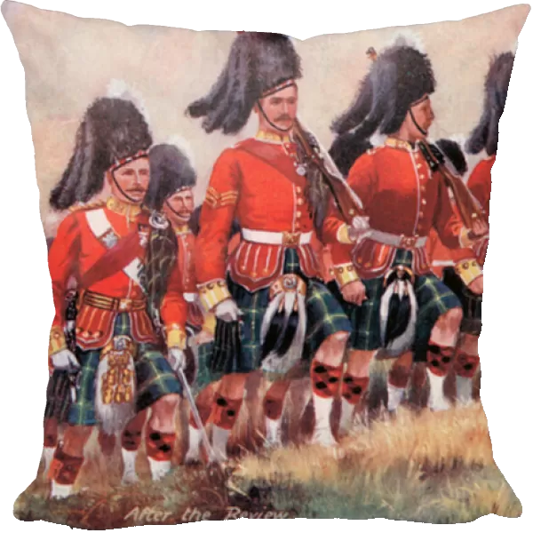 The Gordon Highlanders, After the Review (colour litho)