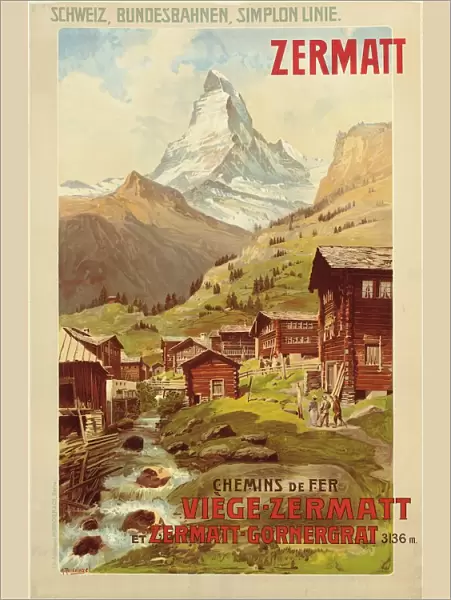 Zermatt, c. 1900 (colour litho)