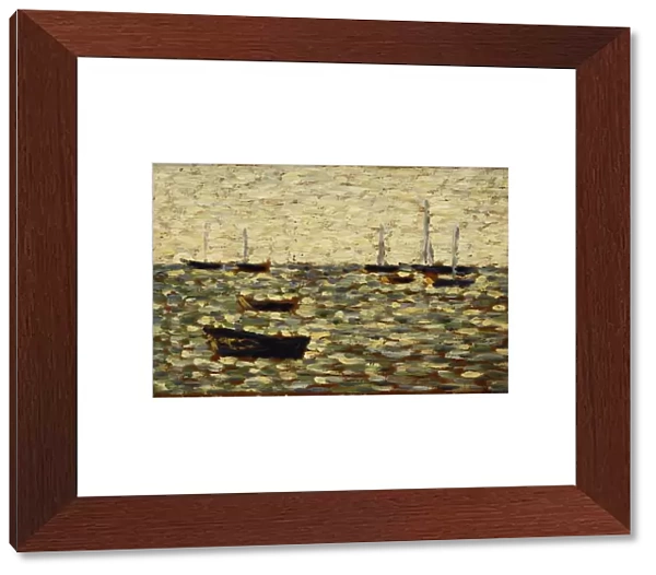 The Sea at Grandcamp; La Mer a Grandcamp, 1885 (oil on panel)