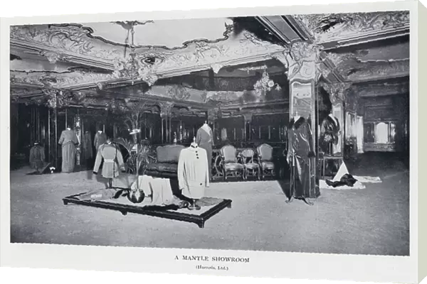 A Mantle Showroom, Harrods, Ltd (b  /  w photo)