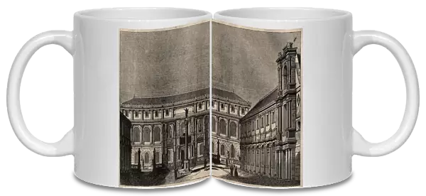 National School of Fine Arts in Paris, engraving, 1838 - Ecole Royale des Beaux Arts