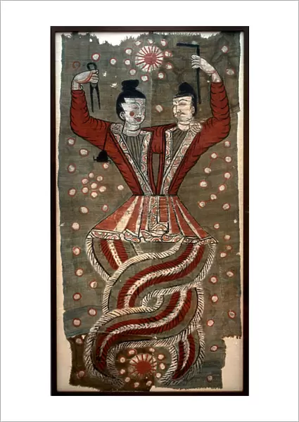 Fuxi and Nuwa, found in the tombs of Astana Cemetery, Turfan (painted silk)