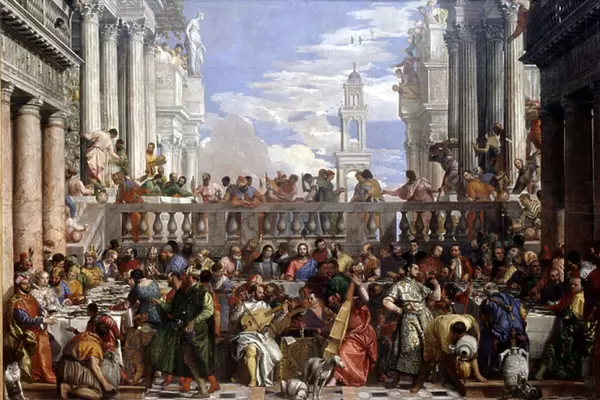 The Wedding of Cana (Miracle of the transformation of water into wine by Veronese, 1563